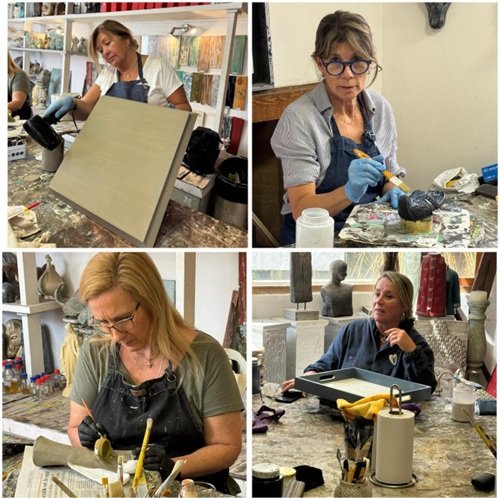 Alumnas de HomeArt en taller